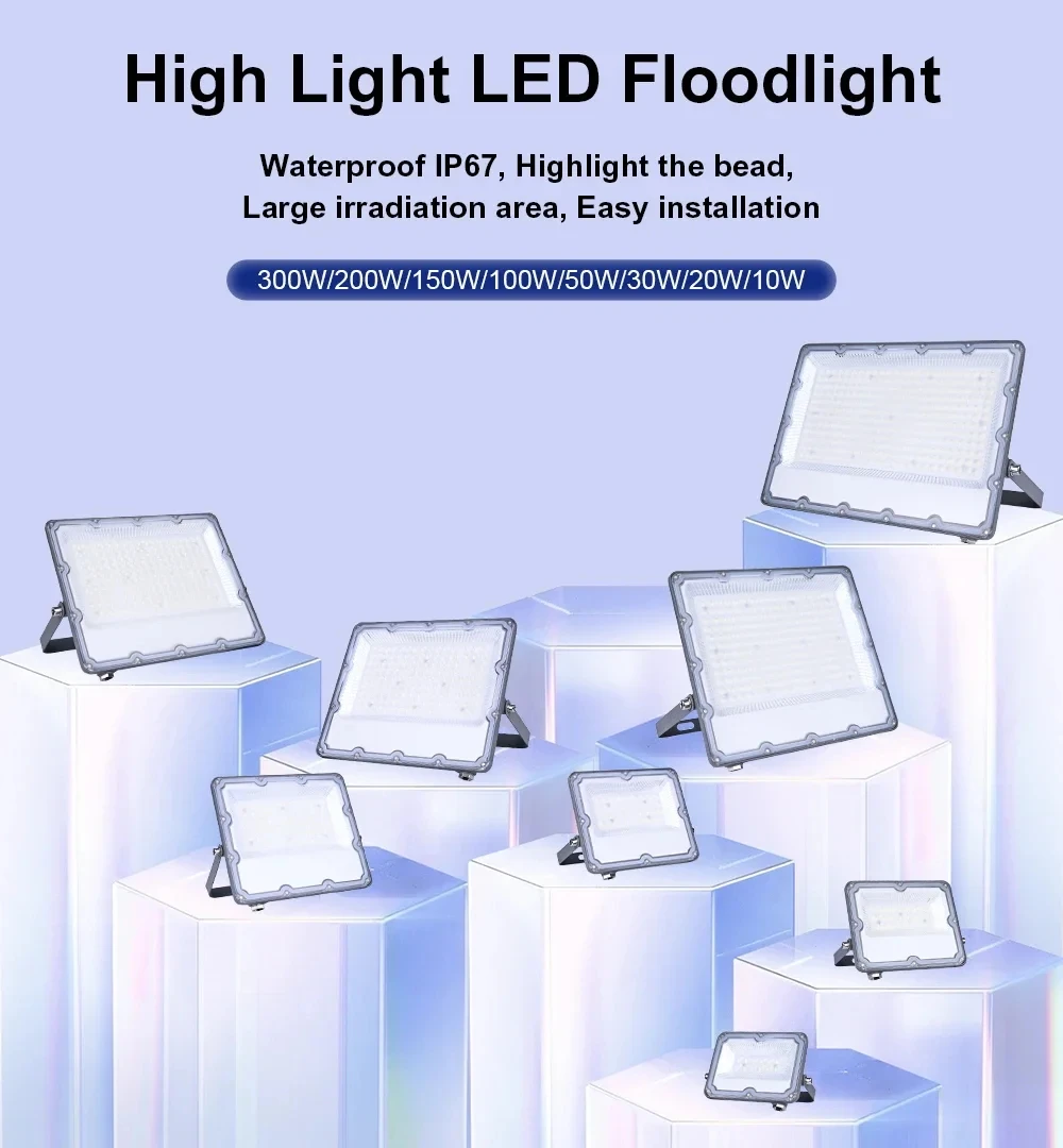 LED Flood Light AC 220V 100W 200W 300W 10W 20W 30W 50W 100W IP66 Sb5fe538d65fa4f1d90f3eaa2d8b9ab8dd