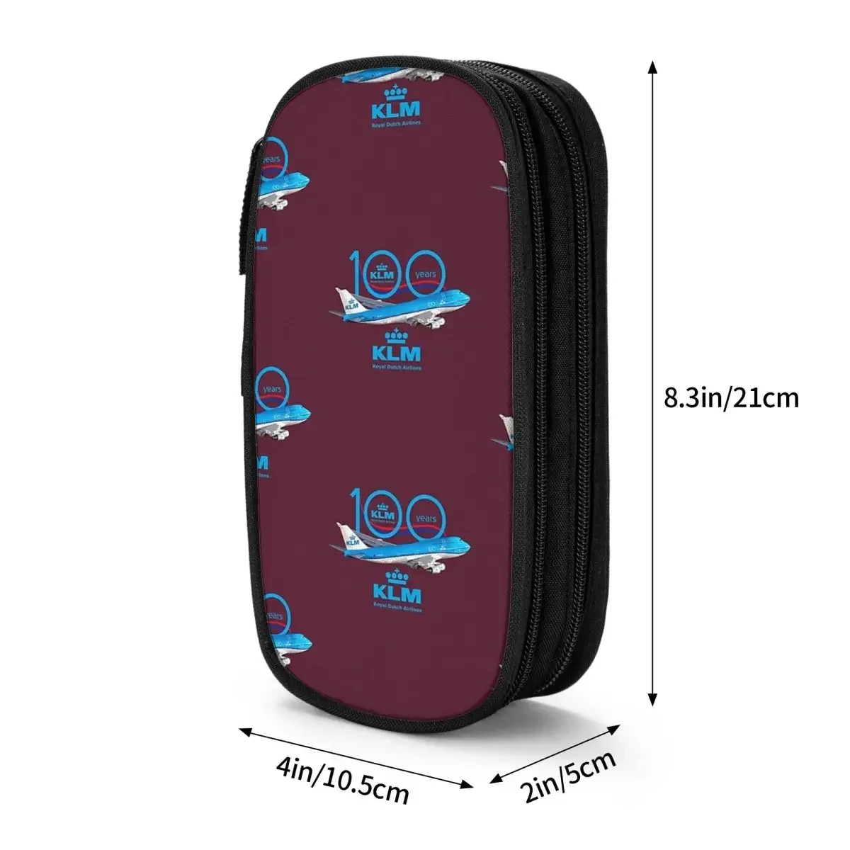 100 Years Boeing 747 Klm Royal Dutch Airlines Amazing Idea Pencil Cases Large Capacity Pen Bags Pen Box Pencil Pouch Boys Girls