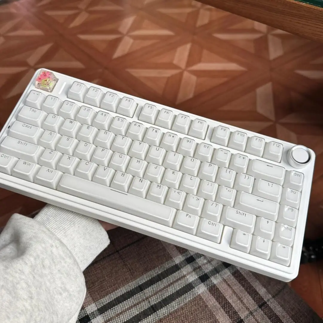 136키 젤로 크리스탈 PC 키캡 화이트 반투명 클리어 샤인 스루 ABS 키캡 ASA 프로파일 MX 스위치용 게이밍 키보드
