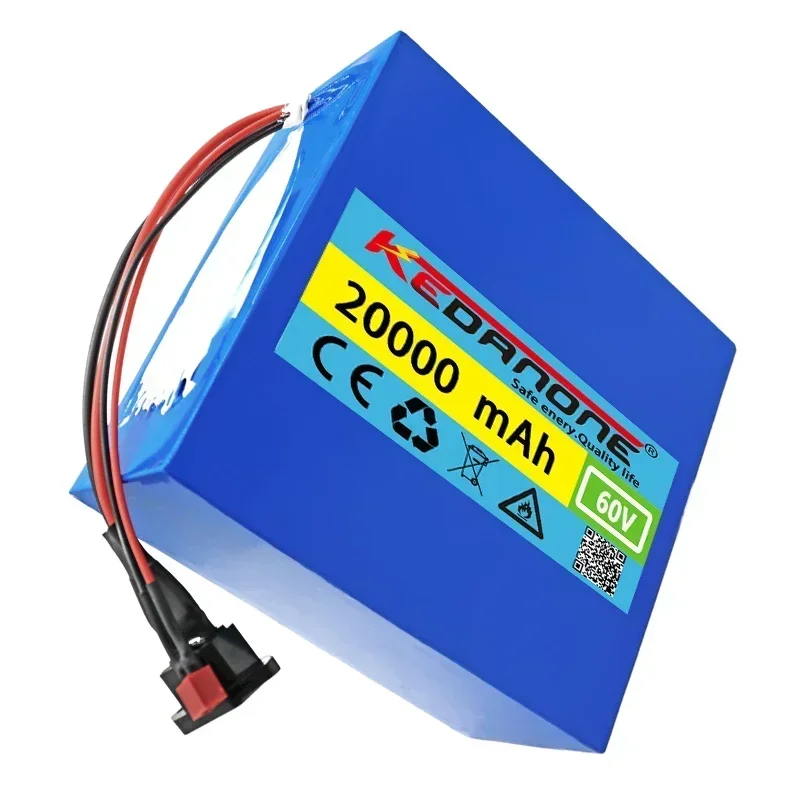 New 60V 20Ah 21700 Lithium Battery Pack 16S4P 1000W-3000W Electric Bike Motorcycle Scooter Battery +67.2V 3A Charger