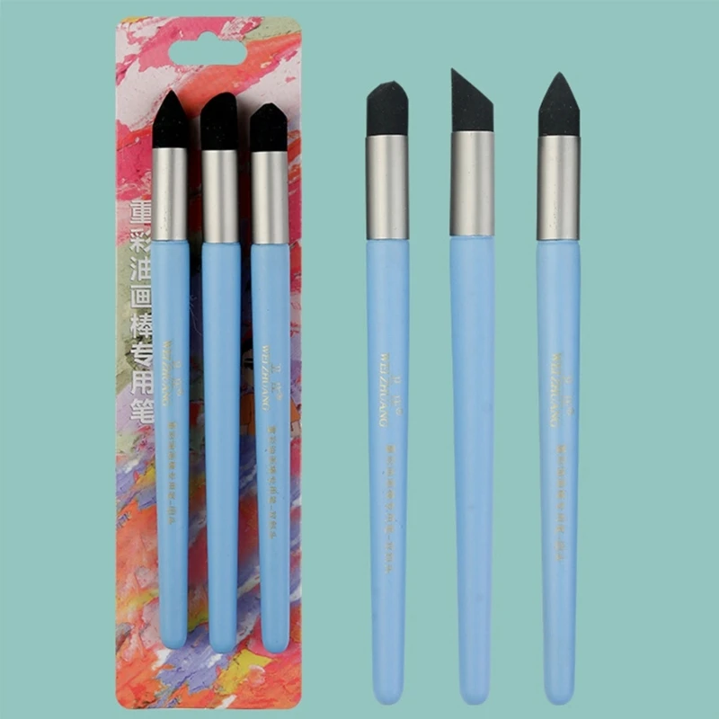 Artists Silicone Colour Shaper Tool, Inclined Tip/Round Tip Paint Shapers Color Shaper Painting Tool Color Mixing Tools