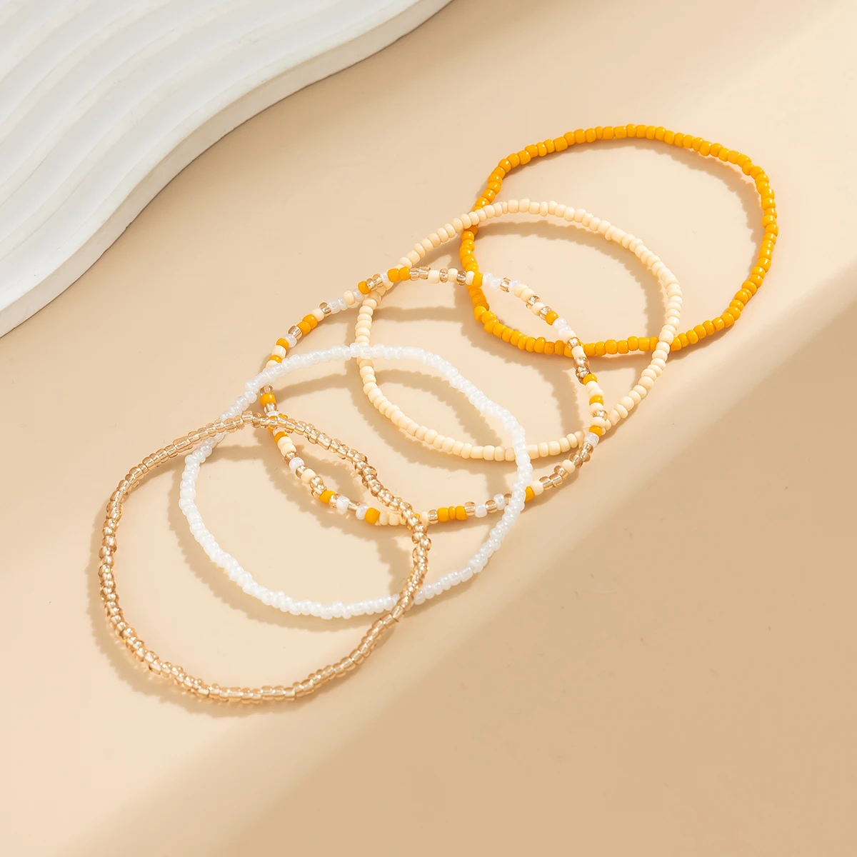 Ingemark Boho Colorful Seed Beads Anklet Set for Women Summer Beach Simple Elastic Chain Bracelet Barefoot Ankle on Leg Jewelry silver anklet bracelet,ankle chains,beads anklet,bead bracelet,fashion accessories