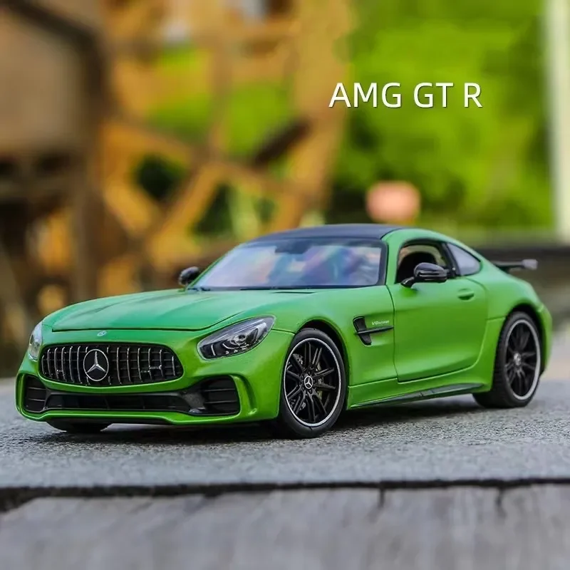 Welly 1:24 Mercedes Benz AMG GT R Alloy Sports Car Model Classic Diecasts Metal Toy Racing High Simulation Childrens Toys Gift