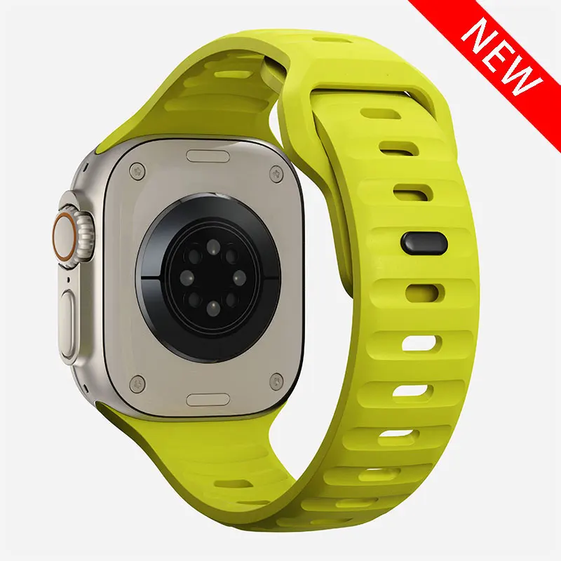 ตัวเลือกสินค้า สายซิลิโคนสีส้มกันน้ำ สำหรับ Apple Watch ทุกรุ่น