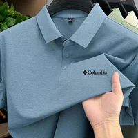 Polo de marque haut de gamme avec broderie classique, manches courtes pour homme, confortable, respirant et décontracté, nouvelle collection été 2026 1