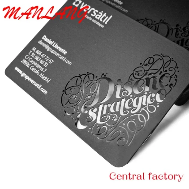 

Custom luxury kraft large make ur own business cards leaflet printing embossed hot foil makeul business cards