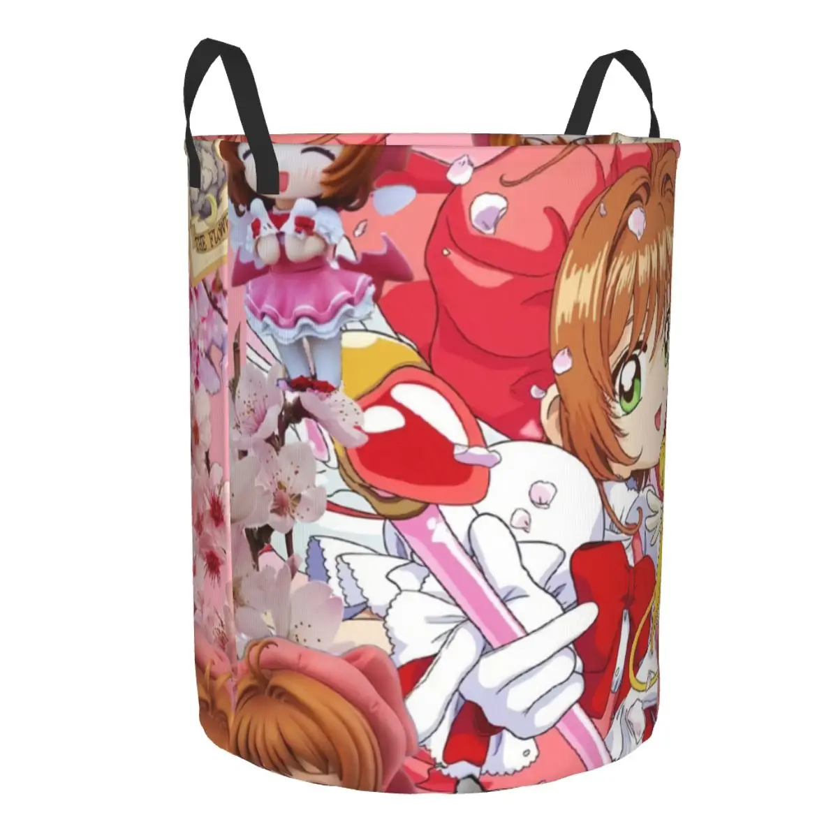 Japanese Anime Cardcaptors Sakuras Cartoon Laundry Basket Collapsible Toy Clothes Hamper Storage Bin for Kids Nursery