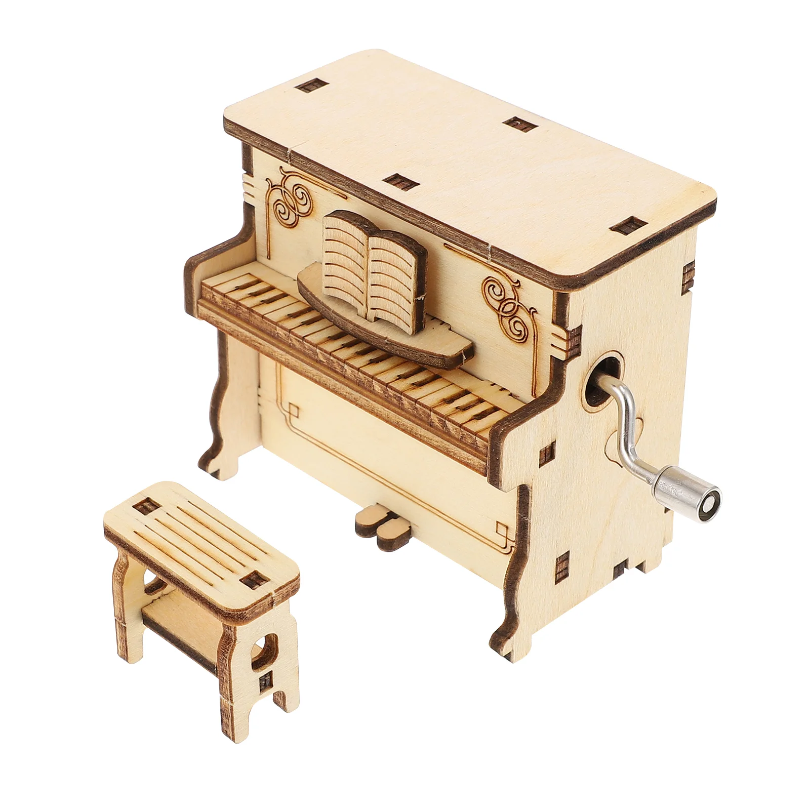 Model Piano Music Box Child Wooden Puzzle Adults Mechanical Puzzles Educational Plaything music toys for kids climbing stairs funny duck penguin parent child puzzle slide interactive toys electric railcar musical toys