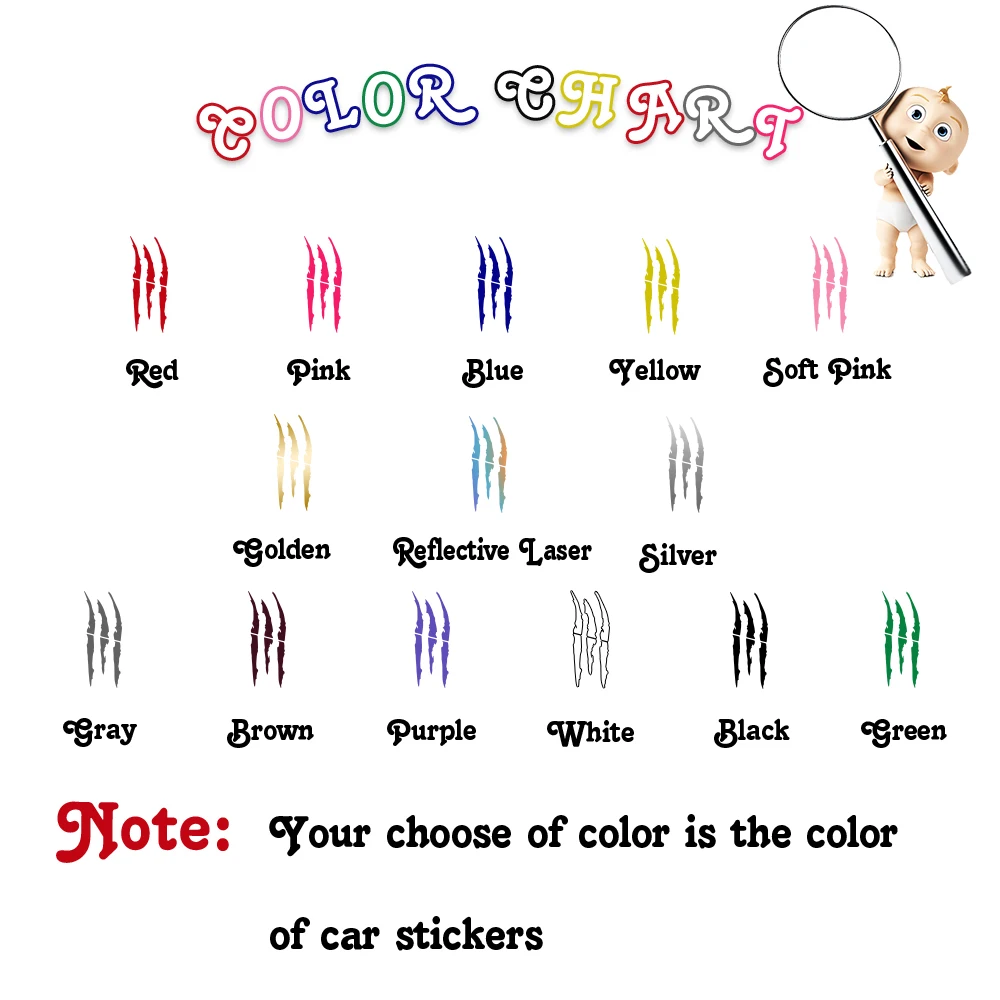 Monster Claw Scratched Stripe Motorcycle Car Body Sticker Vinyl Decal Decorate Sticker Waterproof Fashion Motorcycle Sticker