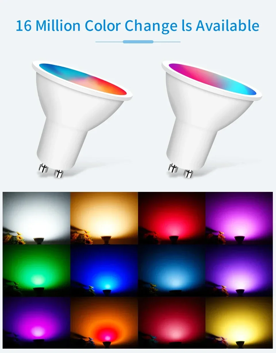 Description Picture 3 of item5/7/9W GU10 WiFi Smart Bulb RGB Colour Dimming 2700-6500K Eye Protection Cozylife APP Control Alexa Google Home Indoor Lighting