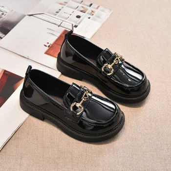British Style Children Leather Shoes Breathable Slip on Loafers for Kids Boys Student Performance Shoes Toddler Girl Moccasins