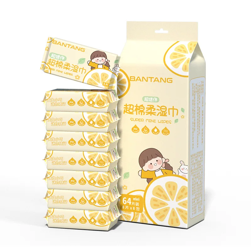 Mini hand wipes/Portable special extraction hand and mouth cleaning wipes pocket mini wipes 3