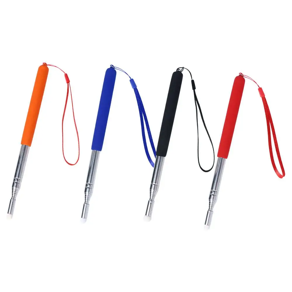 Enhanced Teacher's Retractable Stainless Steel Pointer with Felt Head for Whiteboard Presentations