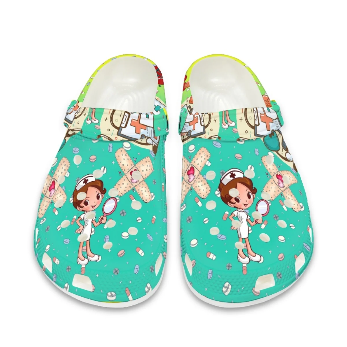 

Beliodome Gradient Nurse Medical Design Clogs Garden Shoes for Womens Summer Breathable Slippers Non-Slip Outdoor Beach Sandals
