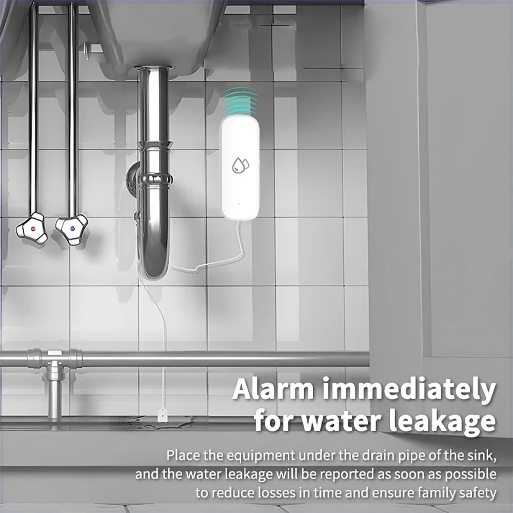 Tuya WiFi Zigbee Water Leak Sensor Detector Smart Life APP Notification Alarm Flood Leak Home Security