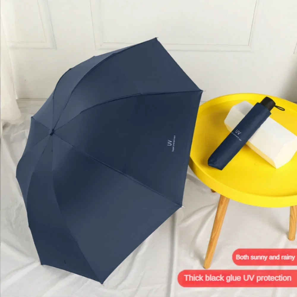 Folding Umbrella Travel Portable Mini Sun & Rain Folding Anti UV Umbrella Compact Umbrella Car Lightweight UV Protection Windproof