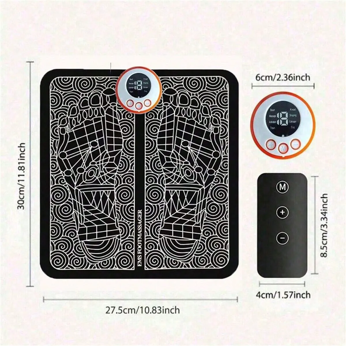Electric Foot Massager Pad for Pain Relief and Relaxation