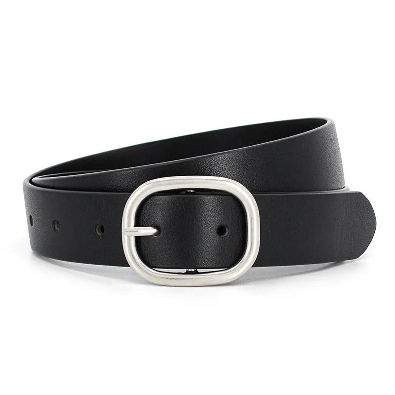 

Genuine Leather Women 3.8CM Wide Belt Casual Pin Buckle Belts For Jeans