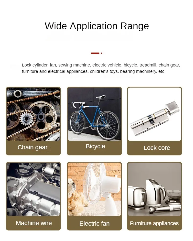 Description Picture 5 of item60ml Household Door Lock Micromolecular Lube Bearing Chain Door Door Hinge Sewing Machine Machine Hardware Butter