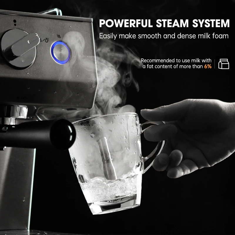 West Bend 55100 - 15 Bar Pressure Pump Espresso Coffee Latte and Cappuccino Maker