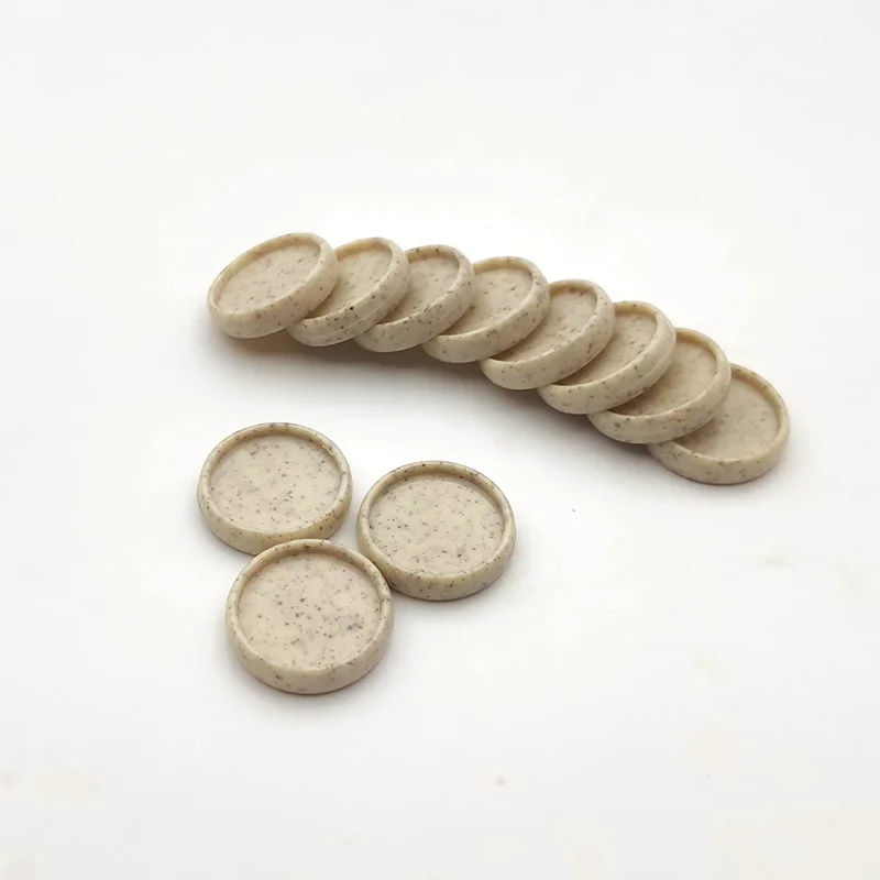 12pcs 24mm Wheat Straw Mushroom Hole Discs Eco-friendly Loose Leaf Notebook Plastic Disc for Diary Book Planner Ring Binder