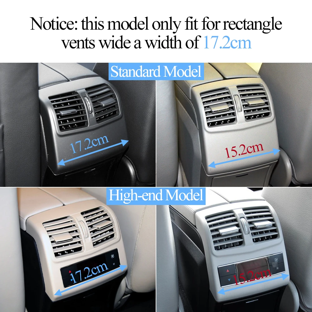 후면 센터 콘솔 에어컨 AC 벤트 그릴 배출구 프레임 커버 벤츠 W212 E 클래스 E260 E300 E320 E400 2012-2015
