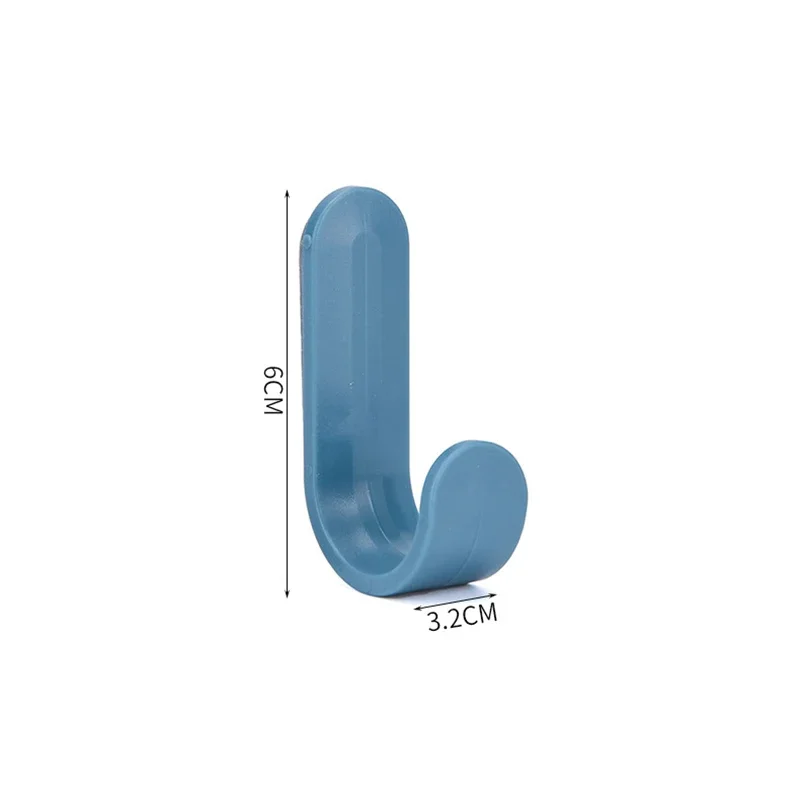 Description Picture 2 of item4PCS Towel Hook Plastic Door Hanger Self Adhesive Wall Hanger Hat Racks Key Hanger Wall Organizer Home Decor Key Holder