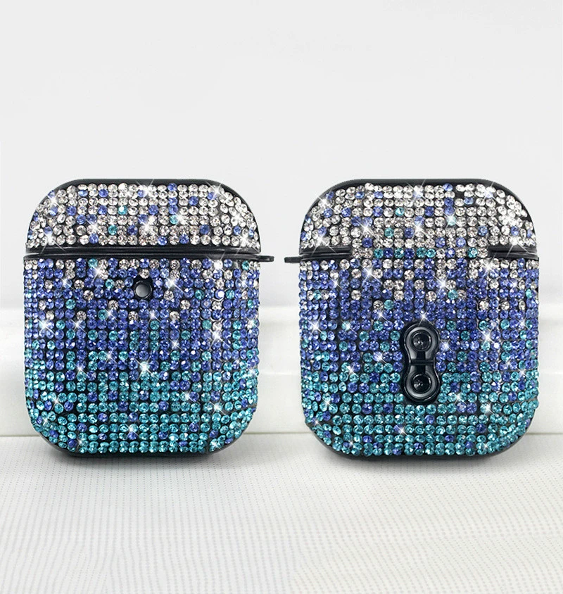 

for Airpods 2 1 Pro Rhinestone Crystal Case Bling Diamond Earphone Protective Cover