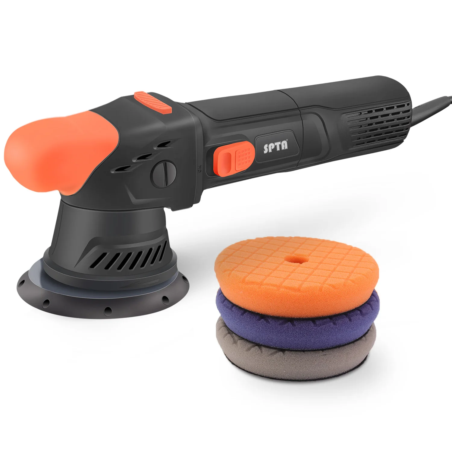 SPTA New Model CP304 5" Electric Dual Action Polisher Machine 9mm 12mm 15mm Orbital er for Car Polishing Waxing