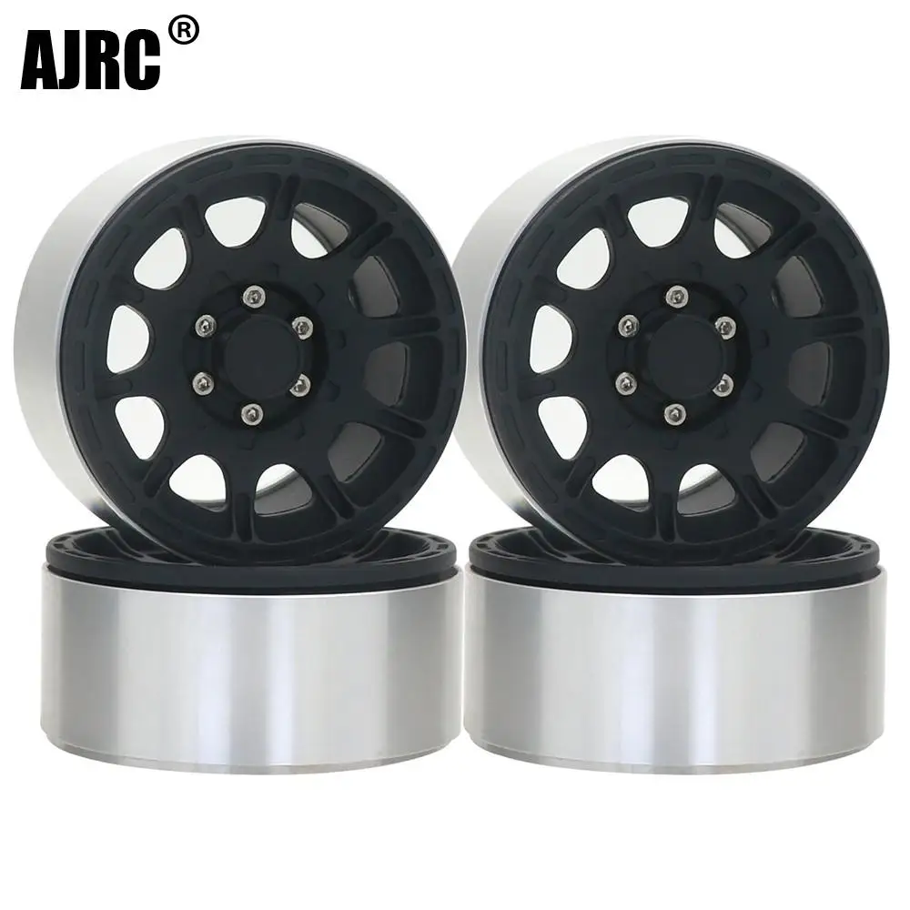 Jantes Beadlock En Alliage 1,9" Pour Chenilleur RC 1/10 - Lot De 4, Compatibles Axial SCX10, TRX-4