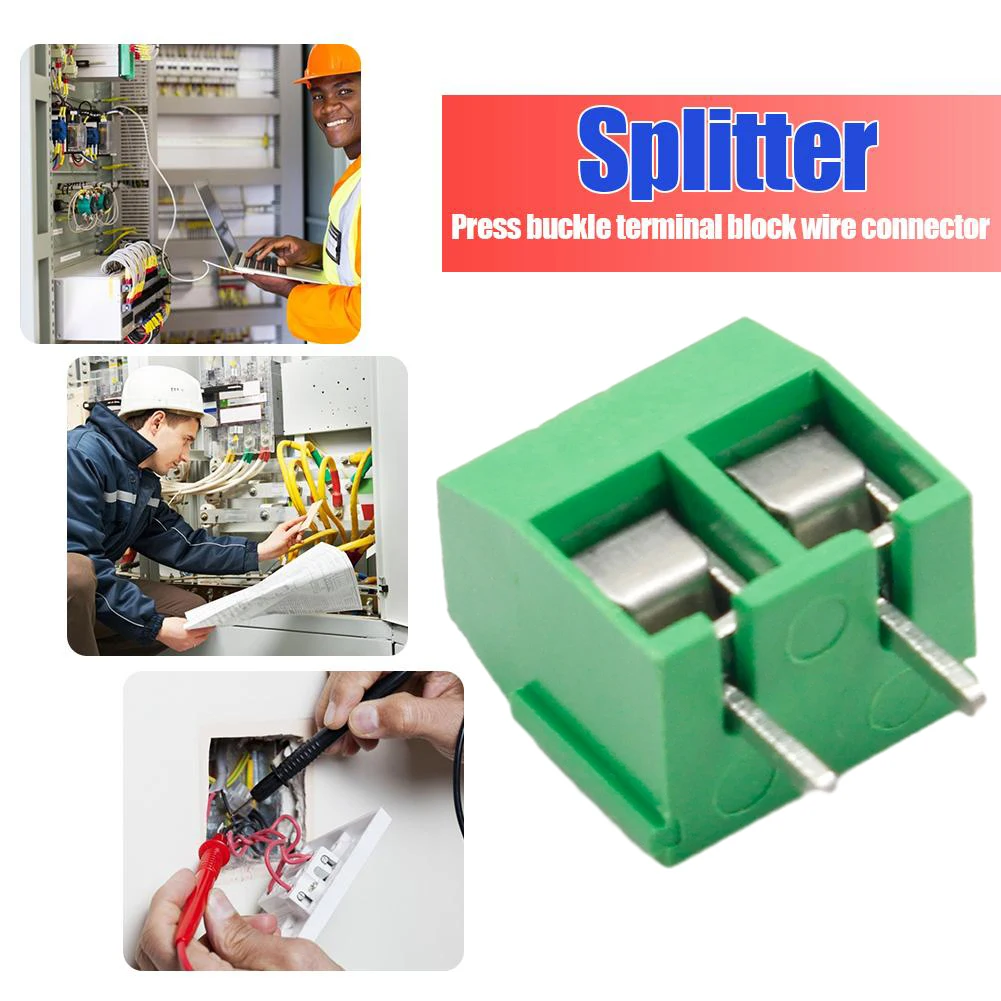 10Pcs PCB Mount Screw Terminal Block Connector Pitch 5.0mm KF301 Spliced Screw Terminals Block Connector Straight Pin 2P 3P