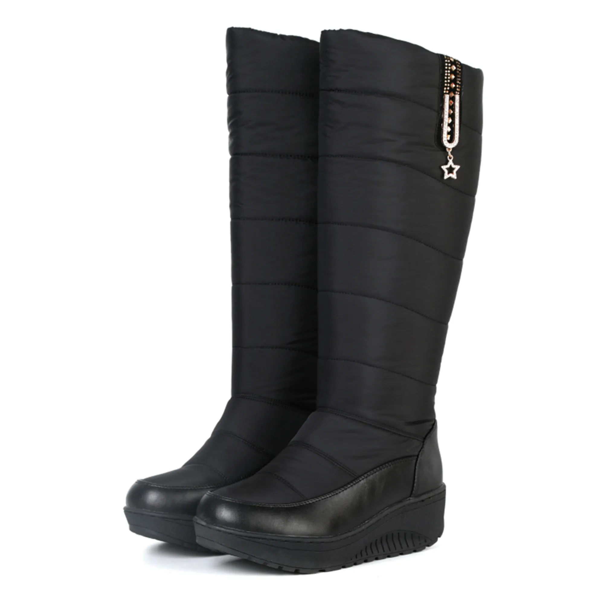 Women’s Plush Snow Boots – Warm Waterproof Winter Boots (Plus Size)