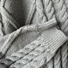 Warm V-neck Long Sleeve Knitted Cardigans Women Autumn Winter Solid Casual TTPD Sweater Coat 4