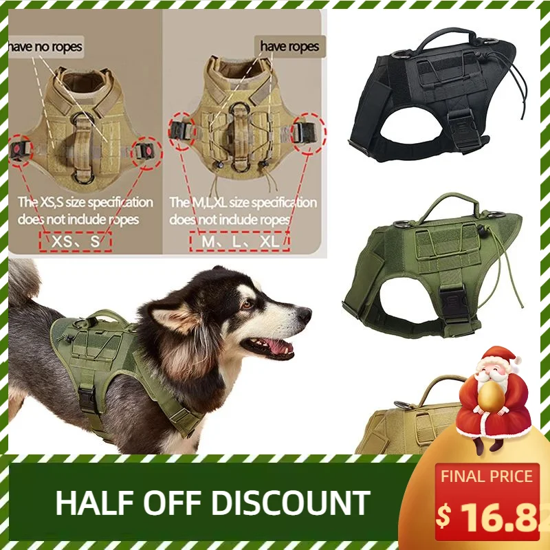 Tactical Training Dog No-Pull Safety Harness Vest Adjustable Dog