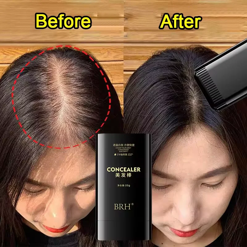 2 in 1 Hair Dye Stick with Comb Quick Gray Coverage Easy Application Long Lasting Temporary Coloring Pen