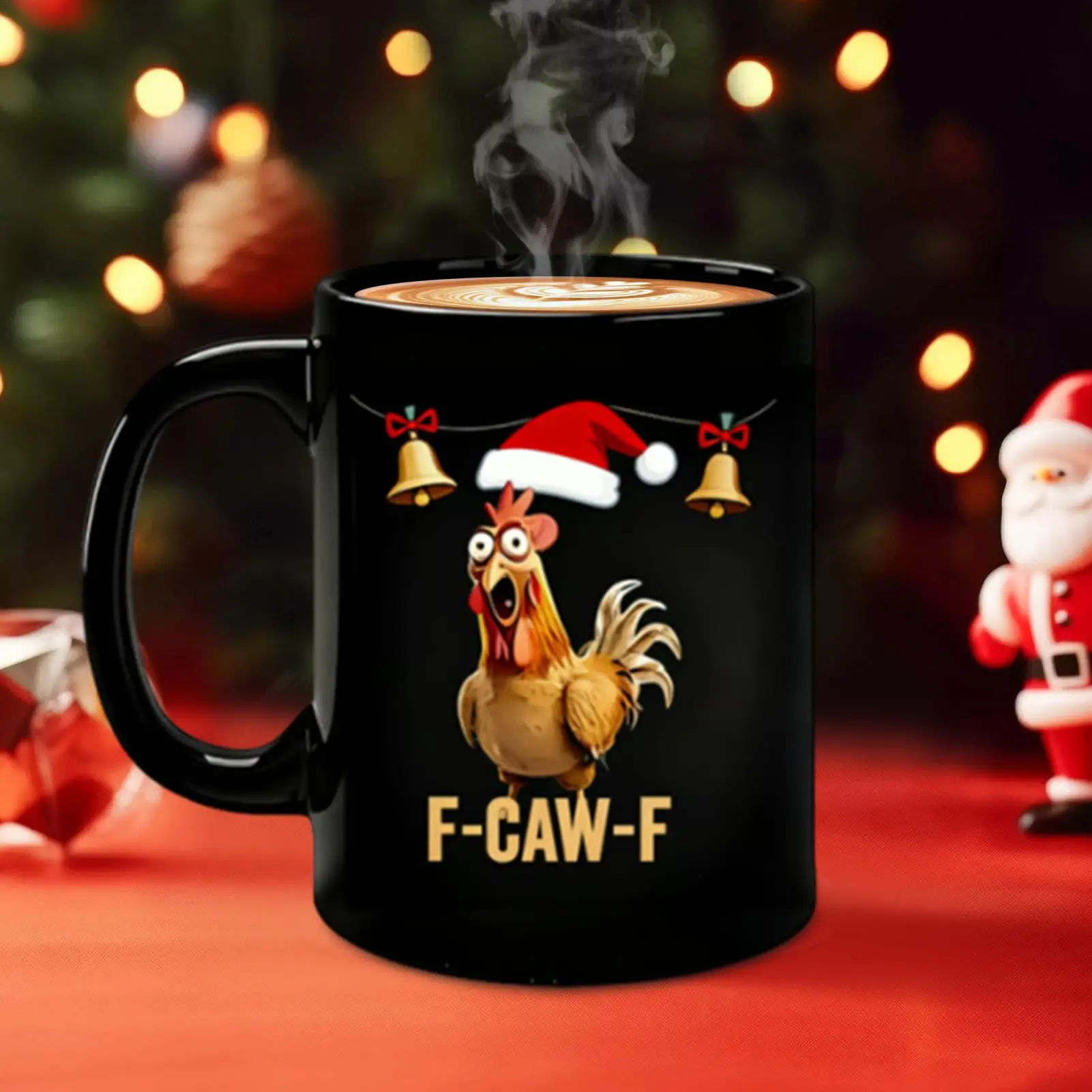 Christmas Coffee Mugs Chick Pattern Cartoon Cup Ceramic Christmas Coffee Cup For Men Youth Child Friend Mom Lady Kitchen Holiday