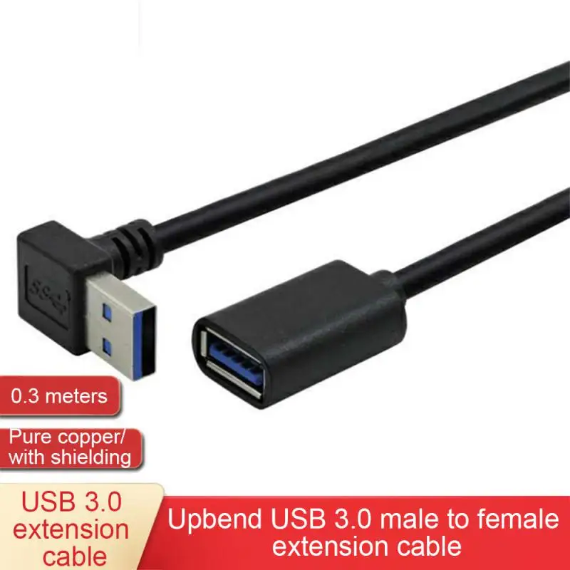 5 Pz Cavi USB A Destra Ad Angolo Di 90 Gradi USB 2.0 Tipo A Maschio A 4 - Foto 6