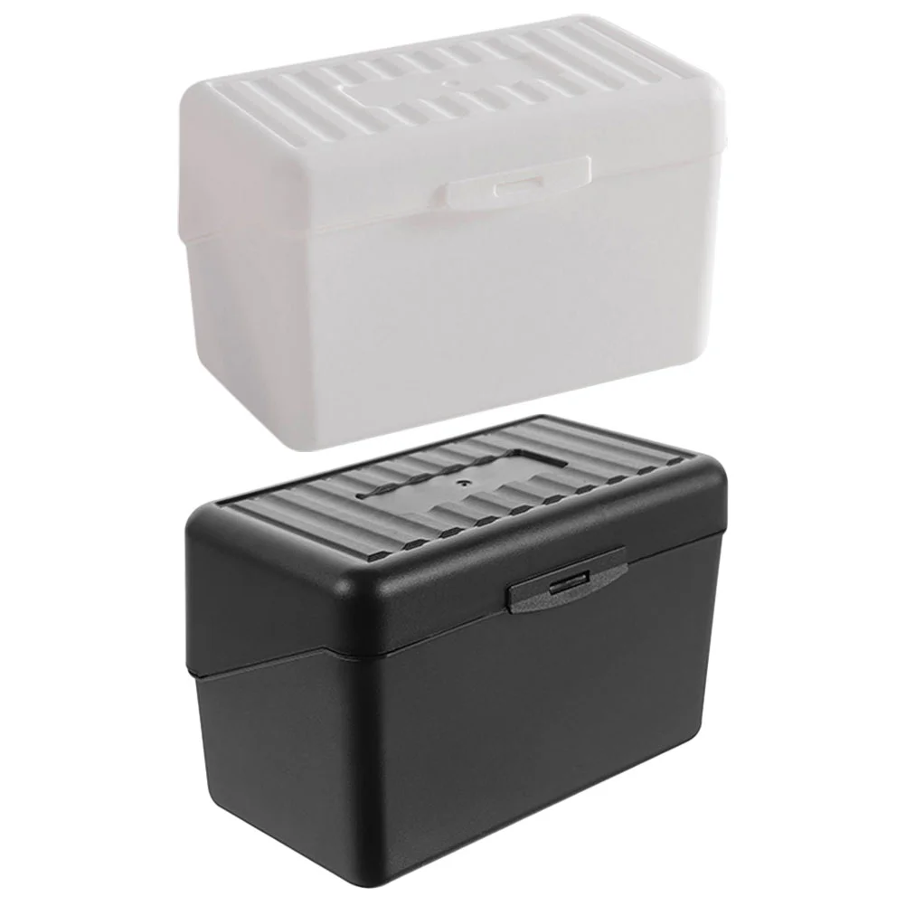 

2 Pcs Card Box Case Office Cards Container Holder for Index Organizer Business Pp
