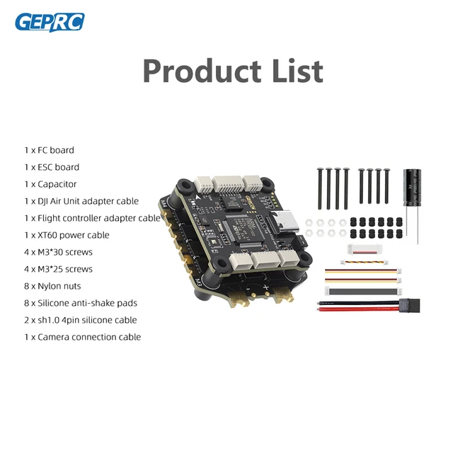 GEPRC TAKER F722 BLS 60A 65A 80A V2 STACK 4IN1 ESC Flight Controller Data Analyze Record Flight Data Plug Play Racing FPV Drone 6