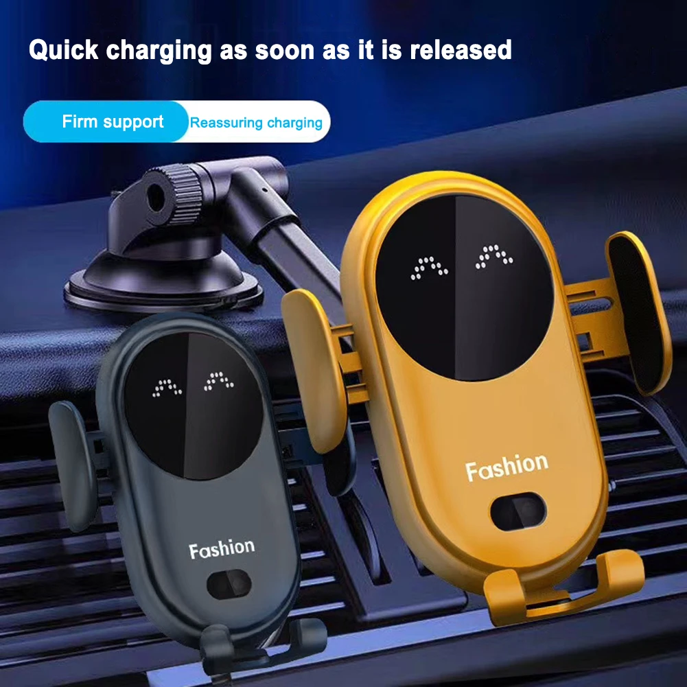 S11 10W QI Wireless Car Charger Intelligent Infrared Sensor Mobile Phone Holder Bracket for Air Vent Mount |