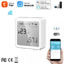 

Tuya Smart Bluetooth-compatible WIFI Temperature And Humidity Sensor Indoor Hygrometer Thermometer Detector For SmartLife App
