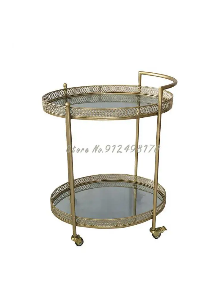 Nordic Light Luxury Hotel Food Delivery Cart Trolley Bar Counter Tea Cart Restaurant Wine Creative Quiet