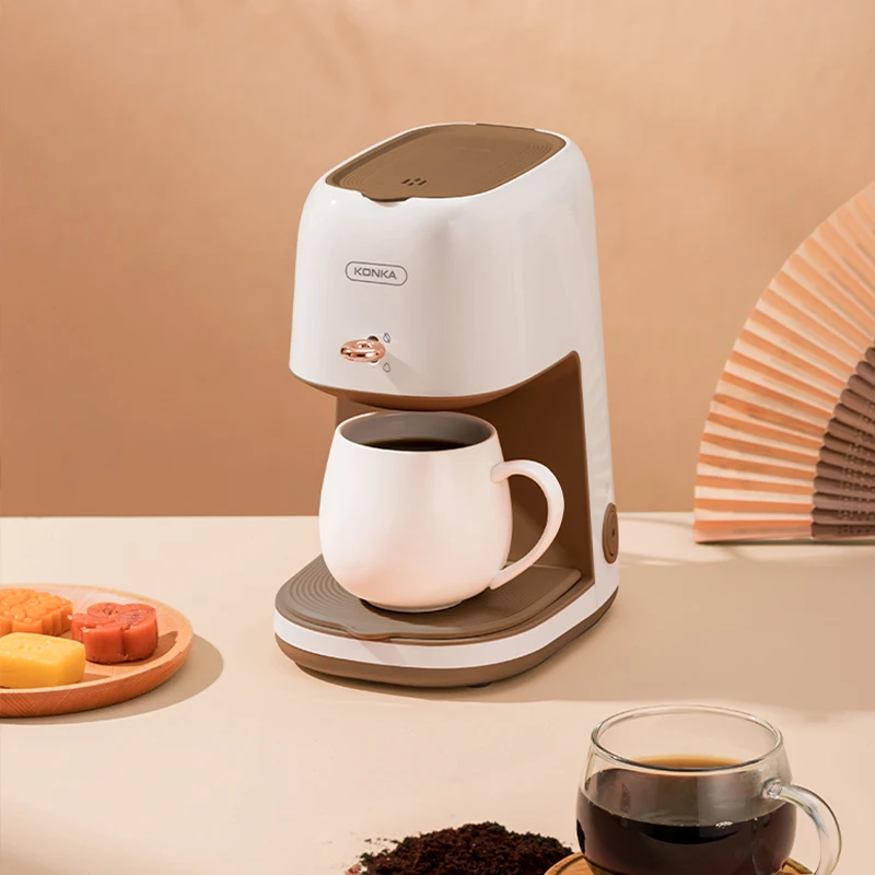 Cafetera eléctrica de 1 taza, cafetera de goteo americana con taza