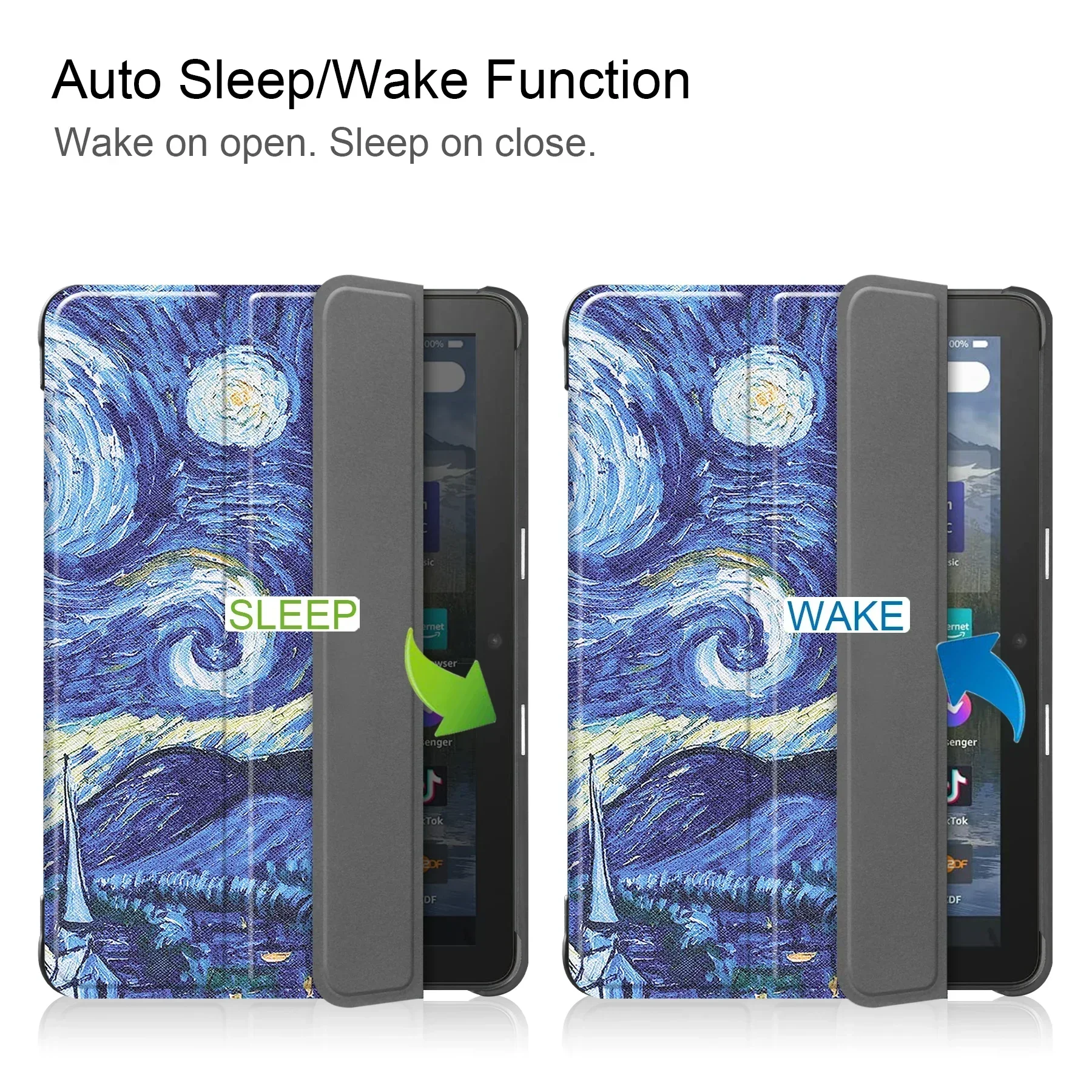 Premium Tablet Cover with Auto Sleep/Wake & Folding Stand