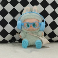 אביזרים לעשייה עצמית עבור נעלי Labubu V1 V2 ללא עדשות משקפיים סט אוזניות פלסטיק מעוצבות עם בובת פלאש קישוט ליום ההולדת 6