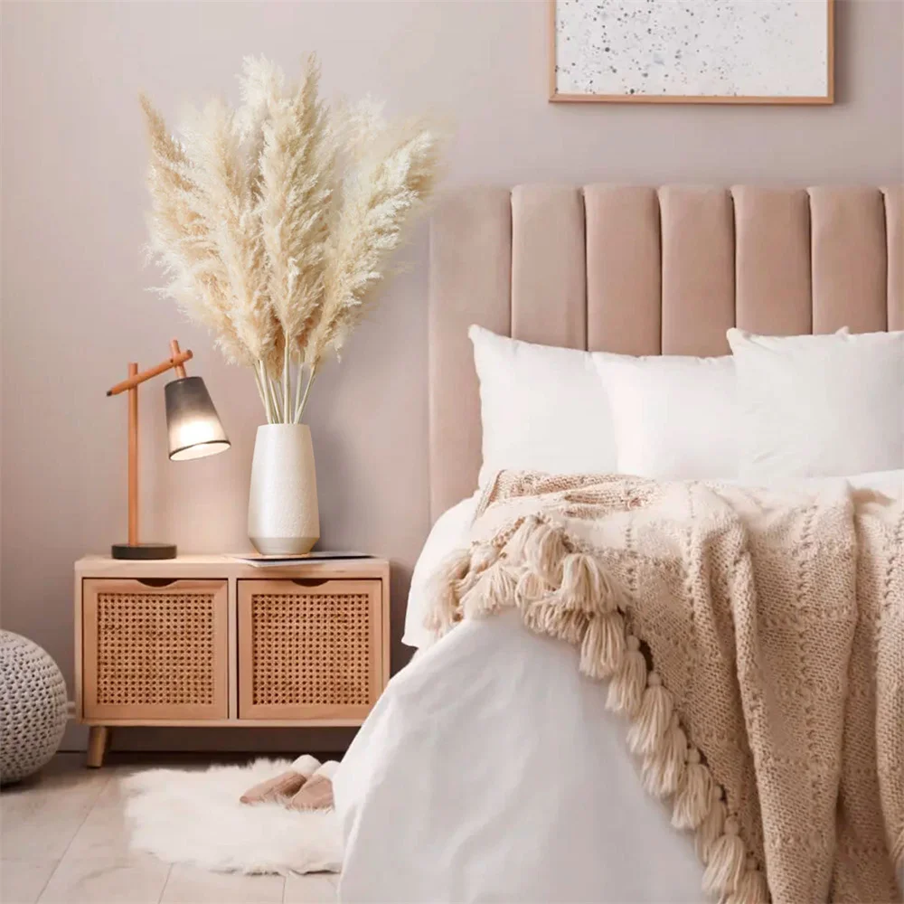 Decorazione Pampas Artificiale - 6 Pezzi 104cm, Stile Boho Per Casa - Foto 2