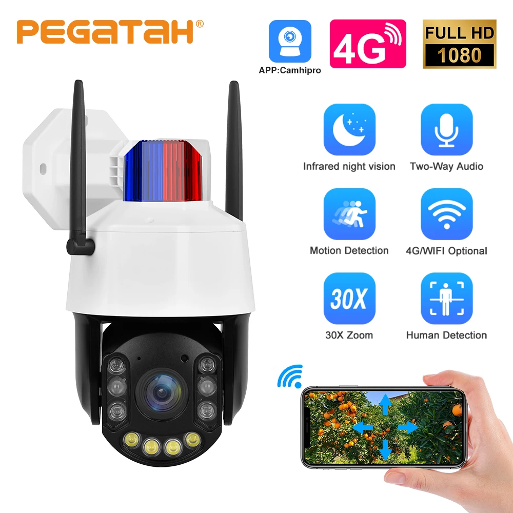 

2/5 MP HD Solar WIFI Camera 4G Outdoor 30x Zoom Security Camera Auto Focus PIR Human Detection Solar Cameras Waterproof IP Cam