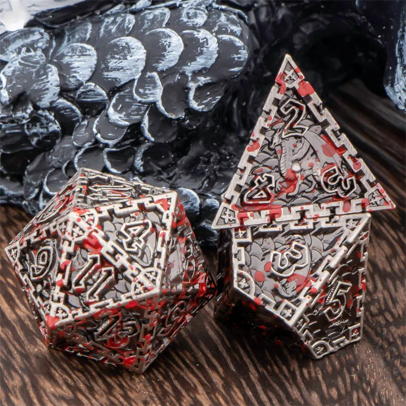 7pcs ݼ Dnd ֻ Ʈ   巡 D & d D + d  Ʈ D20 D12 D10 D % D8 D6 D4 RPG MTG ̺  ٸü ֻ