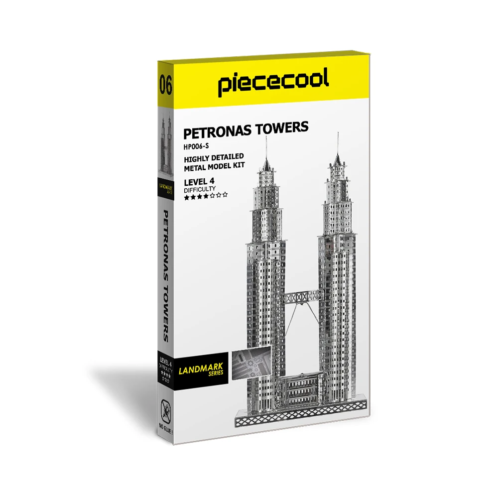 Piececool 금속 DIY 페트로나스 타워 빌딩 키트, 성인 모델 키트, 십대 장난감, 3D 퍼즐
