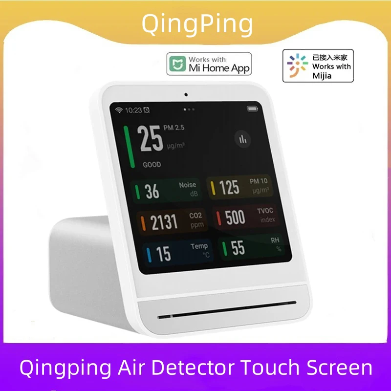 Qingping Rilevatore D'Aria Controllo Touch Screen Sensore Di Umidità Della Temperatura Co2 Pm2.5 Monitor Di Qualità Per Xiaomi Mijia Smart Home